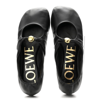 Loewe Lambskin Pebble Ballerina Flats 37 Black 2 of 10