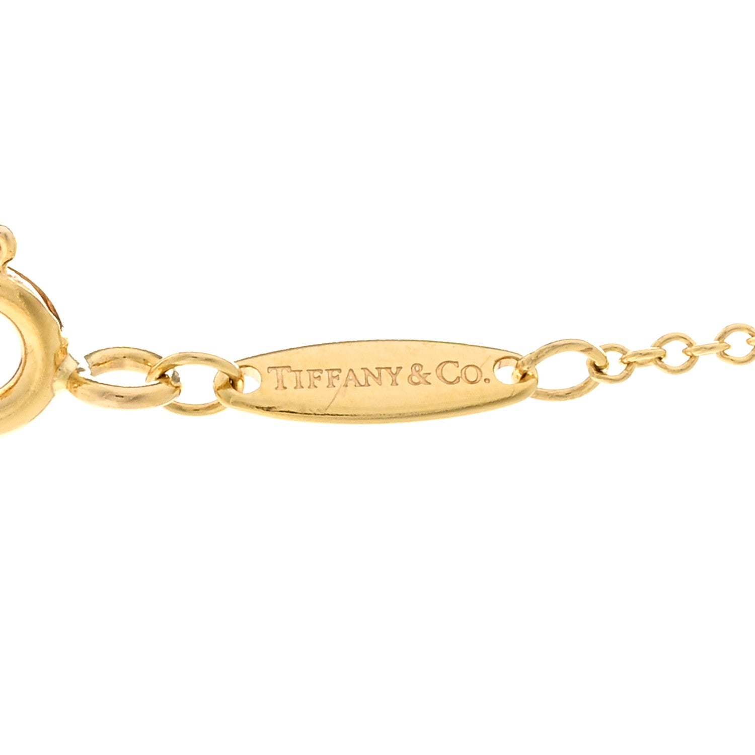 Tiffany 18K Yellow Gold Diamond .17ct Elsa Peretti Diamonds by the Yard Pendant Necklace 4 of 4