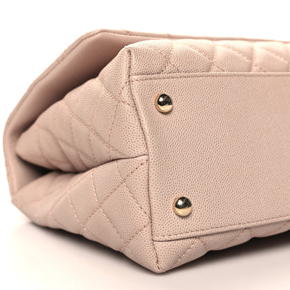 Chanel Caviar Quilted Small Coco Handle Flap Beige 9 of 10