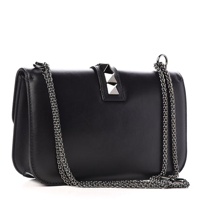 Valentino Garavani Vitello Medium Glam Lock Rockstud Flap Black 3 of 9