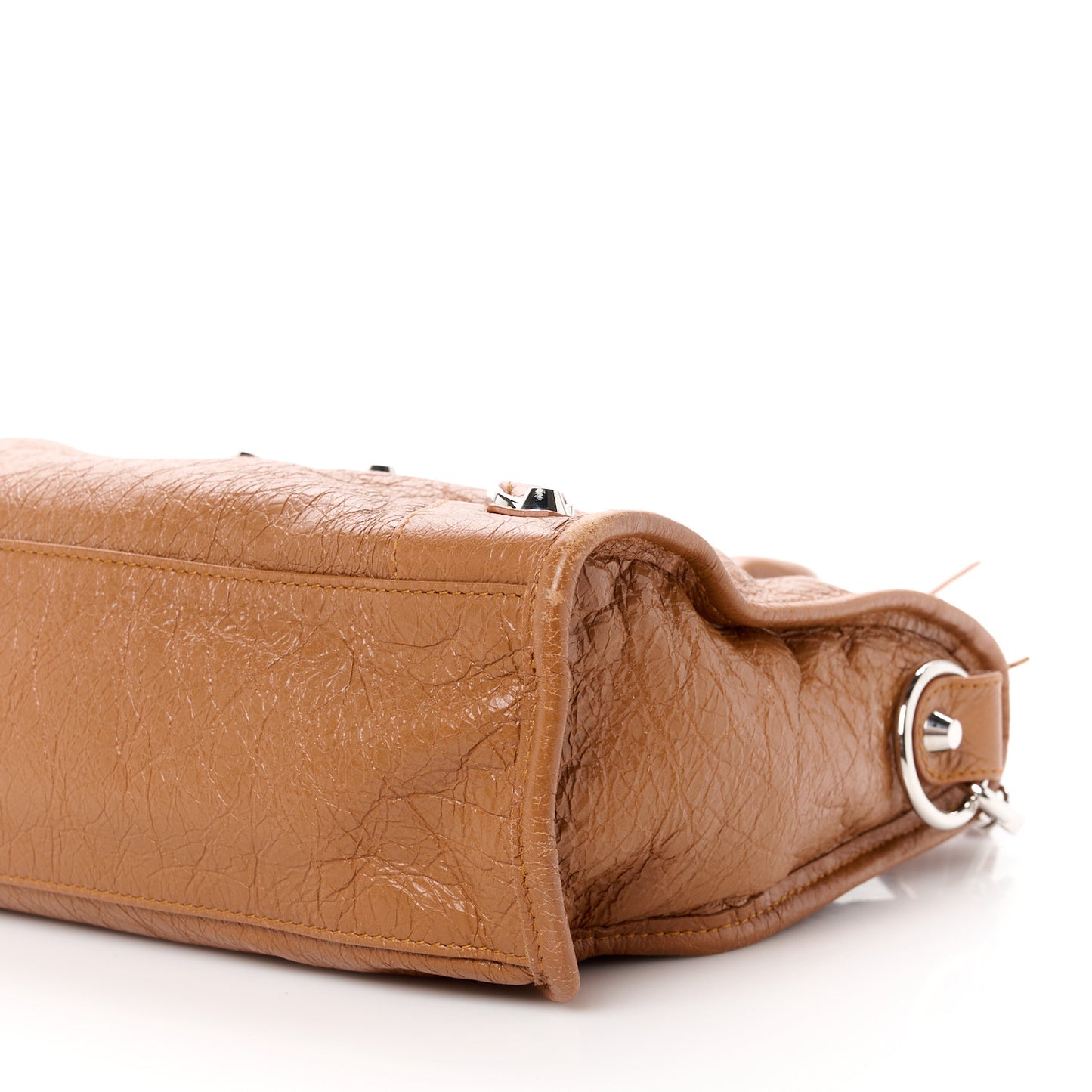 Agneau Classic Silver Hardware S City Camel