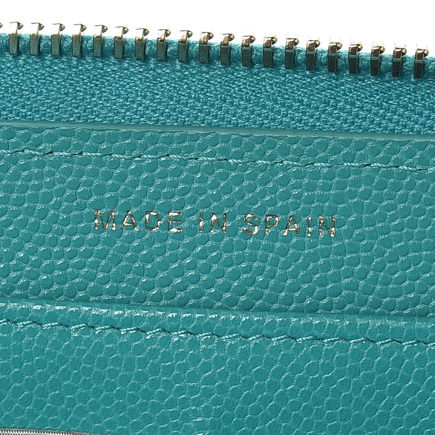 Caviar Quilted Large Gusset Zip Around Wallet Turquoise