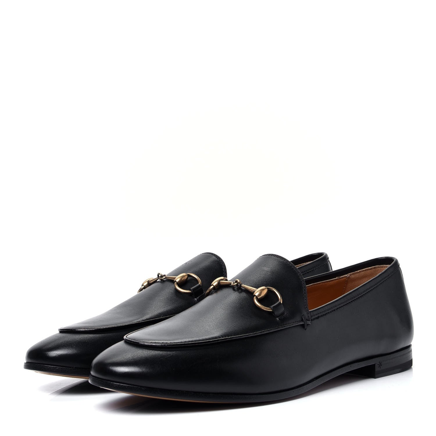 Gucci Calfskin Womens Jordaan Loafers 39.5 Black 4 of 9