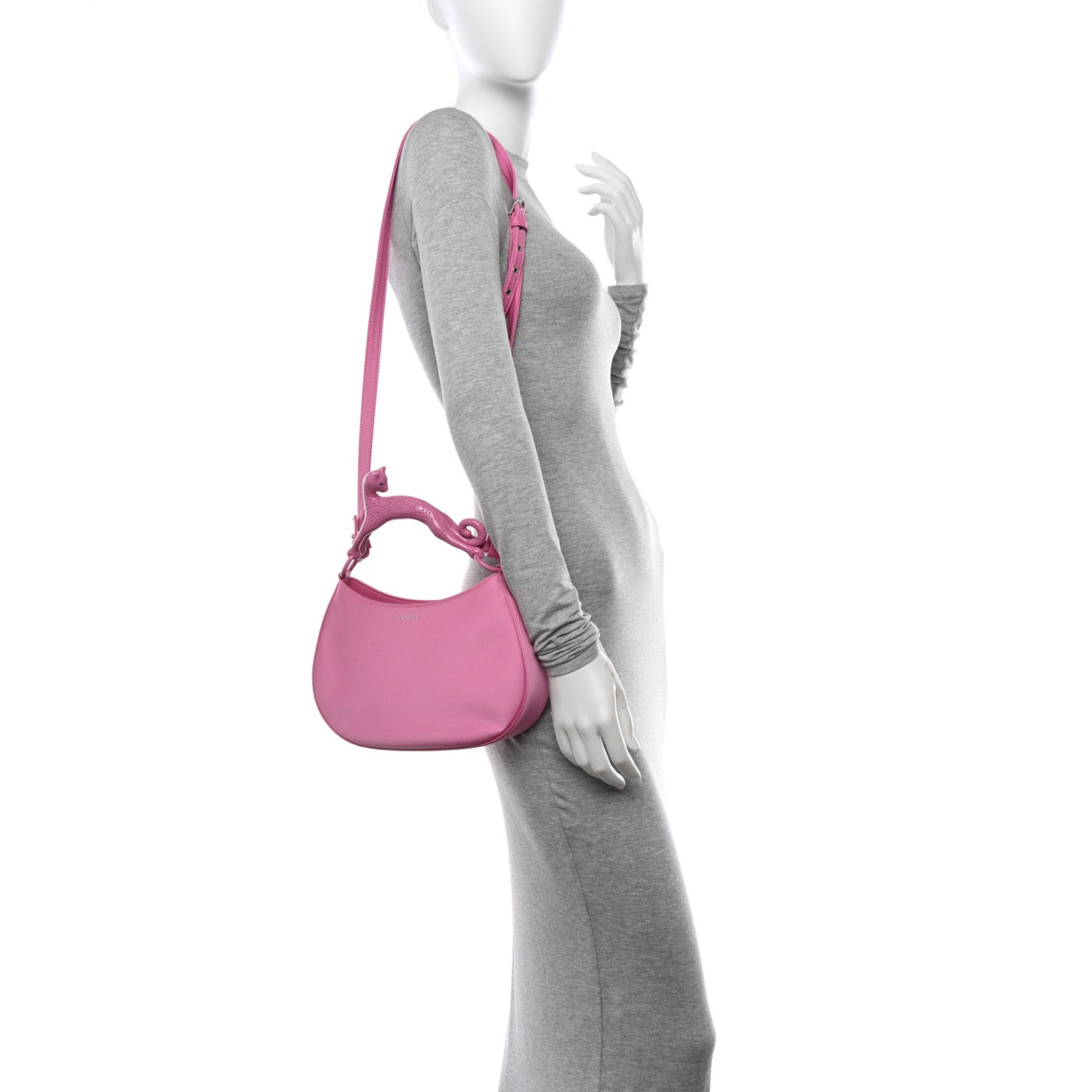 Lanvin Satin Cat Hobo Pink 2 of 13
