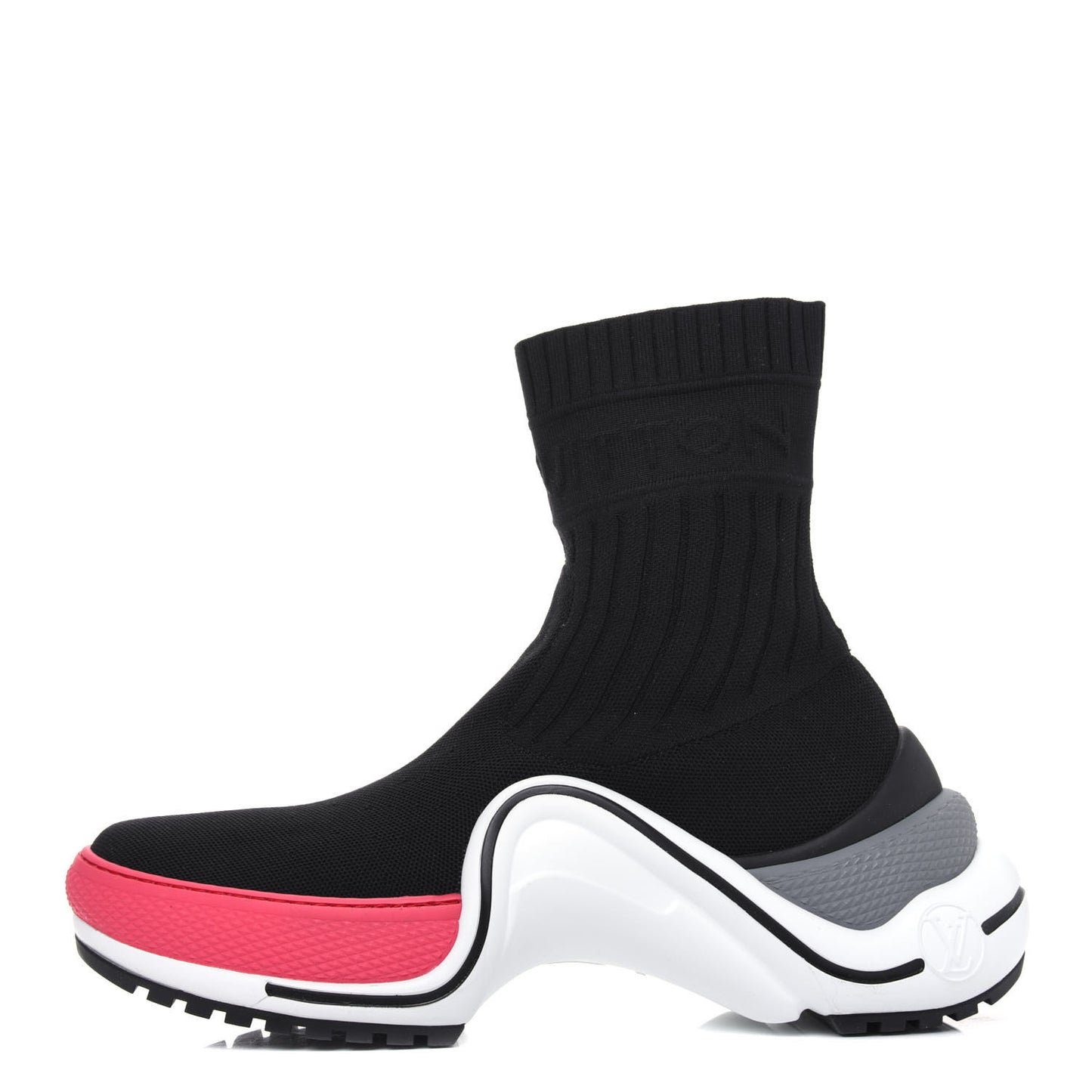Stretch Textile LV Archlight Sneaker Boots 38 Fuchsia Black