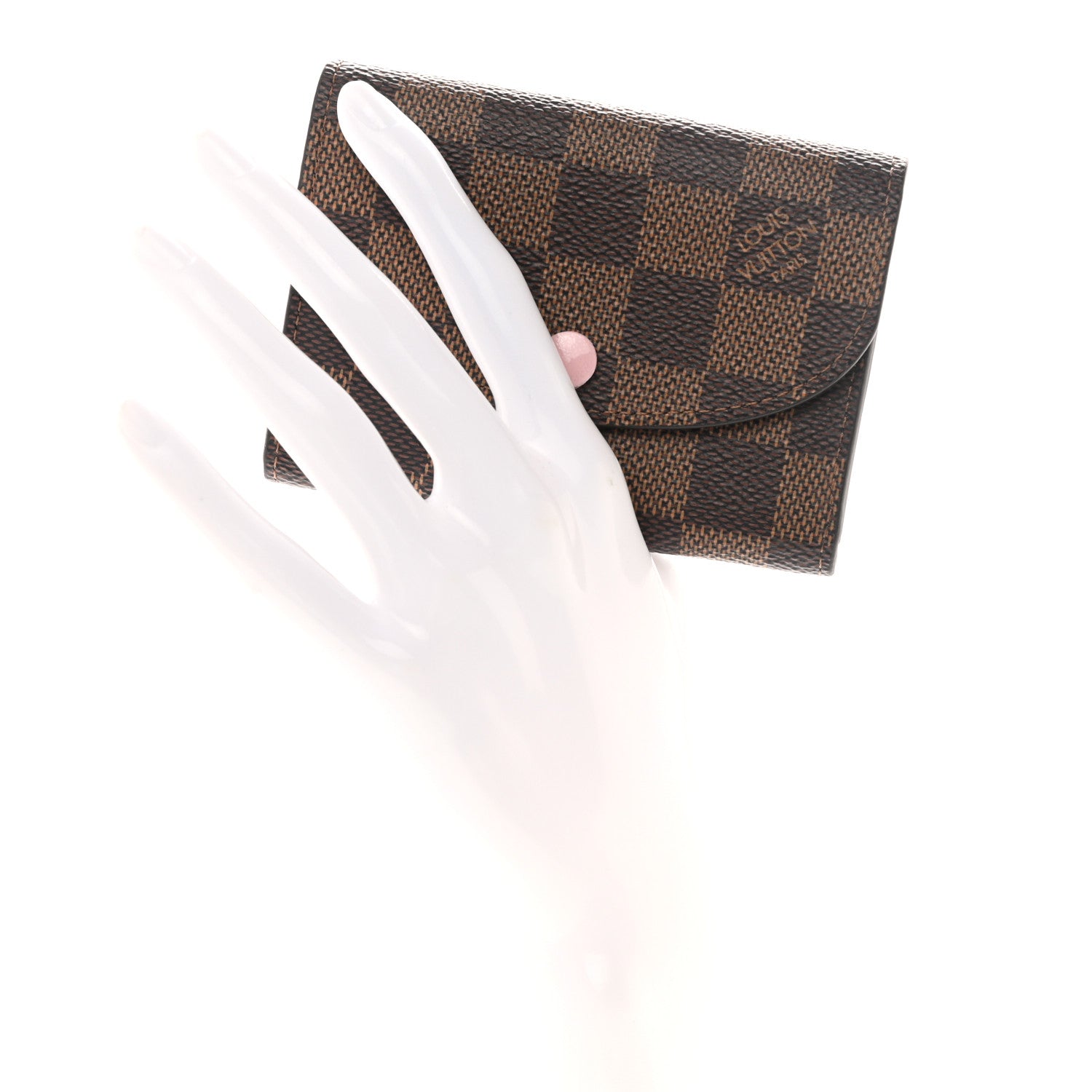 Louis Vuitton Damier Ebene Rosalie Coin Purse Rose Ballerine 2 of 6
