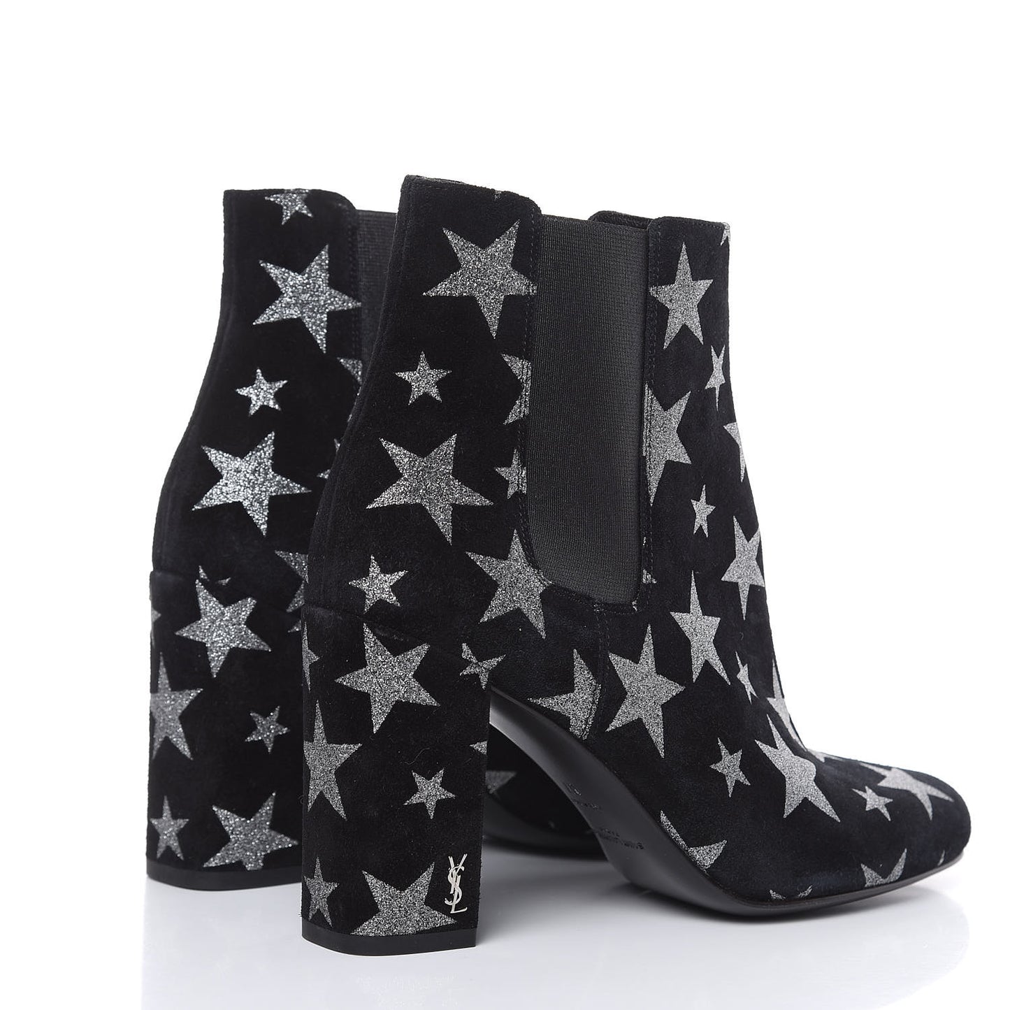 Suede Glitter Stars Babies 90 Ankle Boots 37 Black Argent