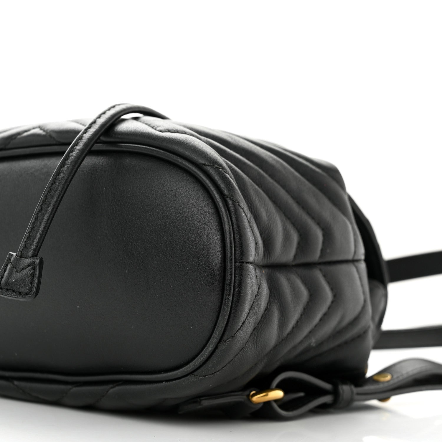 Gucci Calfskin Matelasse GG Marmont Flap Backpack Black 10 of 15