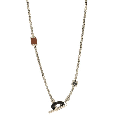 Hermes Palladium Buffalo Horn Swift Meli-Melo Necklace 1 of 5