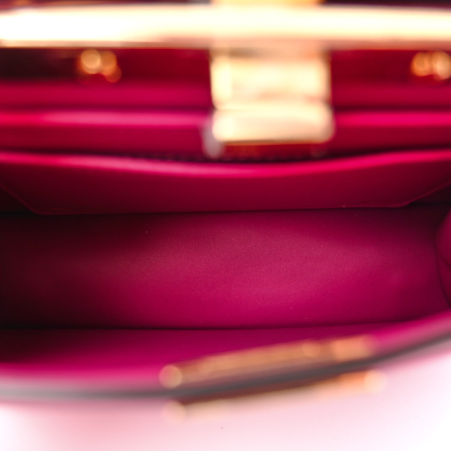 Fendi Shiny Nappa Petite Peekaboo I SEE U Satchel Ciclamino Pilar 6 of 10