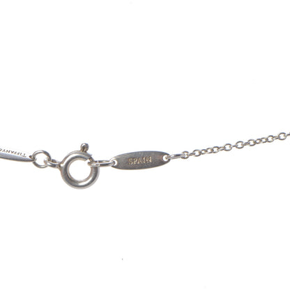 Tiffany Sterling Silver Diamond 16mm Elsa Peretti Open Heart Pendant Necklace 6 of 10