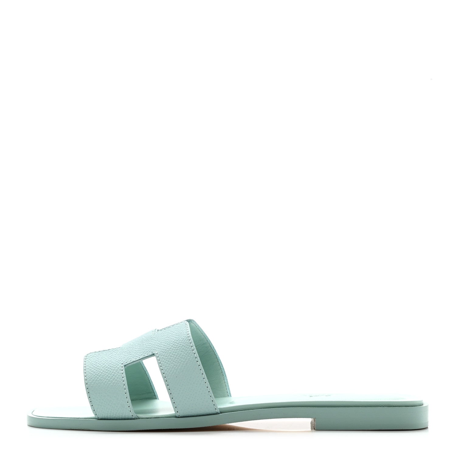 Hermes Epsom Oran Sandals 37 Vert Embrun 1 of 9