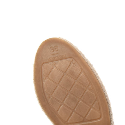 Chanel Lambskin CC Espadrilles 38 Beige Black 6 of 9