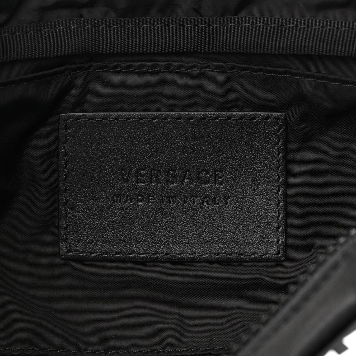 Versace Nylon Logo Two Tone Belt Bag Black 6 of 11