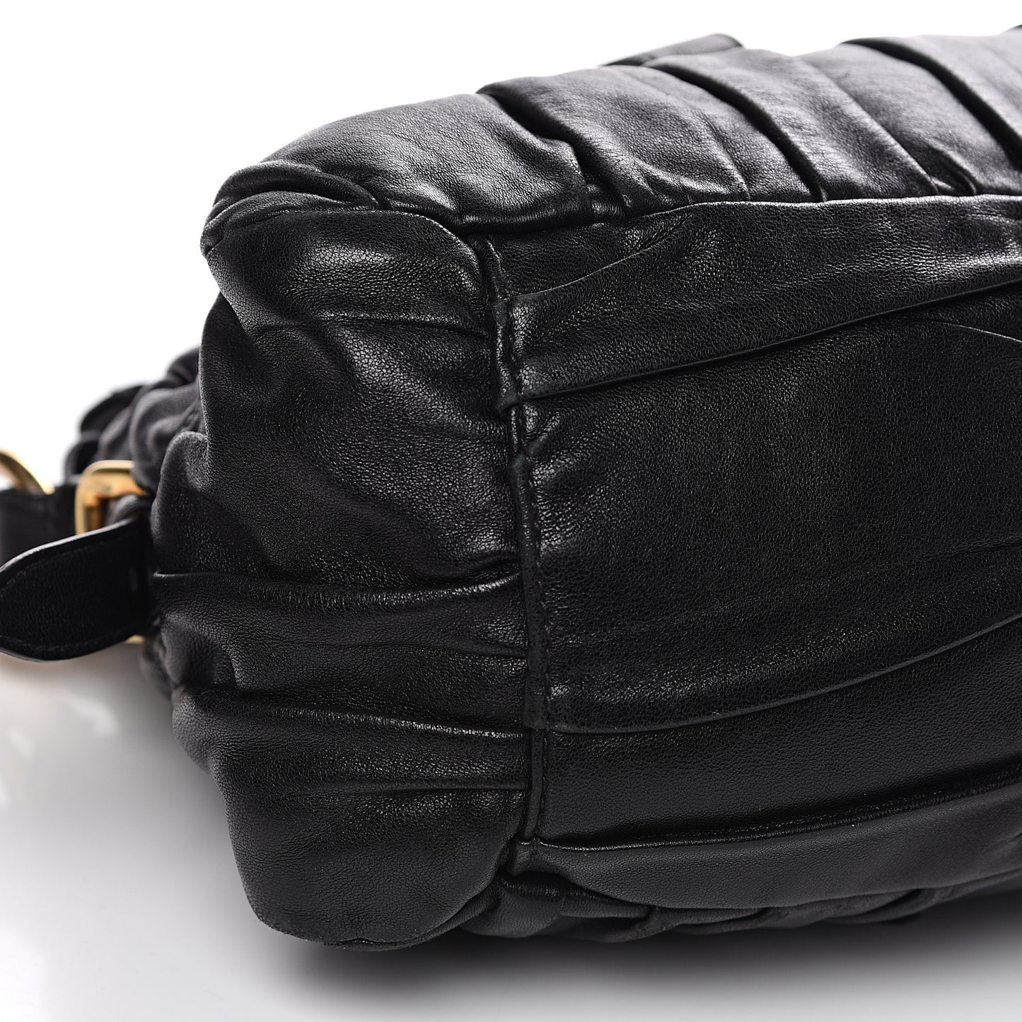 Nappa Gaufre Shopping Satchel Black