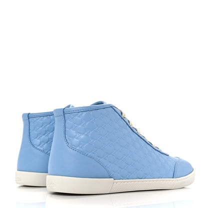 Gucci Microguccissima Womens High Top Sneakers 36 Mineral Blue 4 of 9