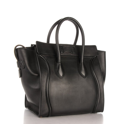 Celine Smooth Calfskin Mini Luggage Black 3 of 8