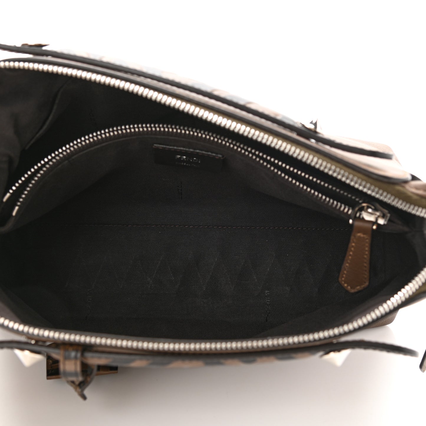 Vitello Dolce Bi-Color FF 1974 Embossed Medium By The Way Boston Bag Maya Black