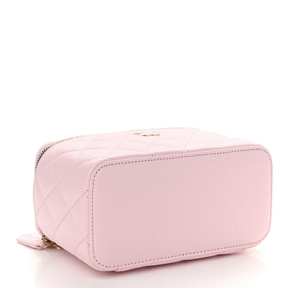 Chanel Lambskin Quilted Small Top Handle Vanity Case With Chain Light Pink 4 of 12