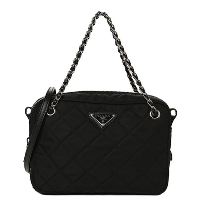 Prada Nylon Tessuto Impuntu Quilted Bandoliera Crossbody Bag Black 1 of 11