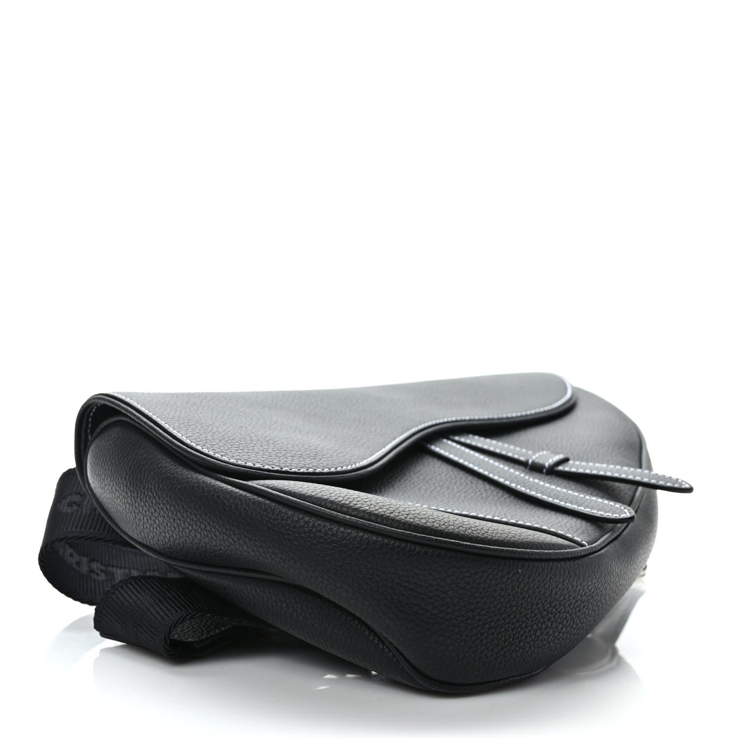 Christian Dior Calfskin Mens Saddle Bag Black 4 of 8