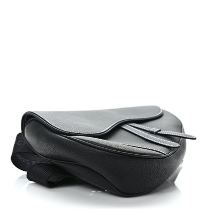 Christian Dior Calfskin Mens Saddle Bag Black 4 of 8