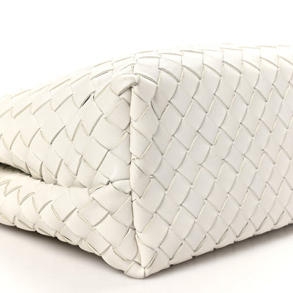 Bottega Veneta Nappa Intrecciato Medium Andiamo Shoulder Bag White 8 of 10