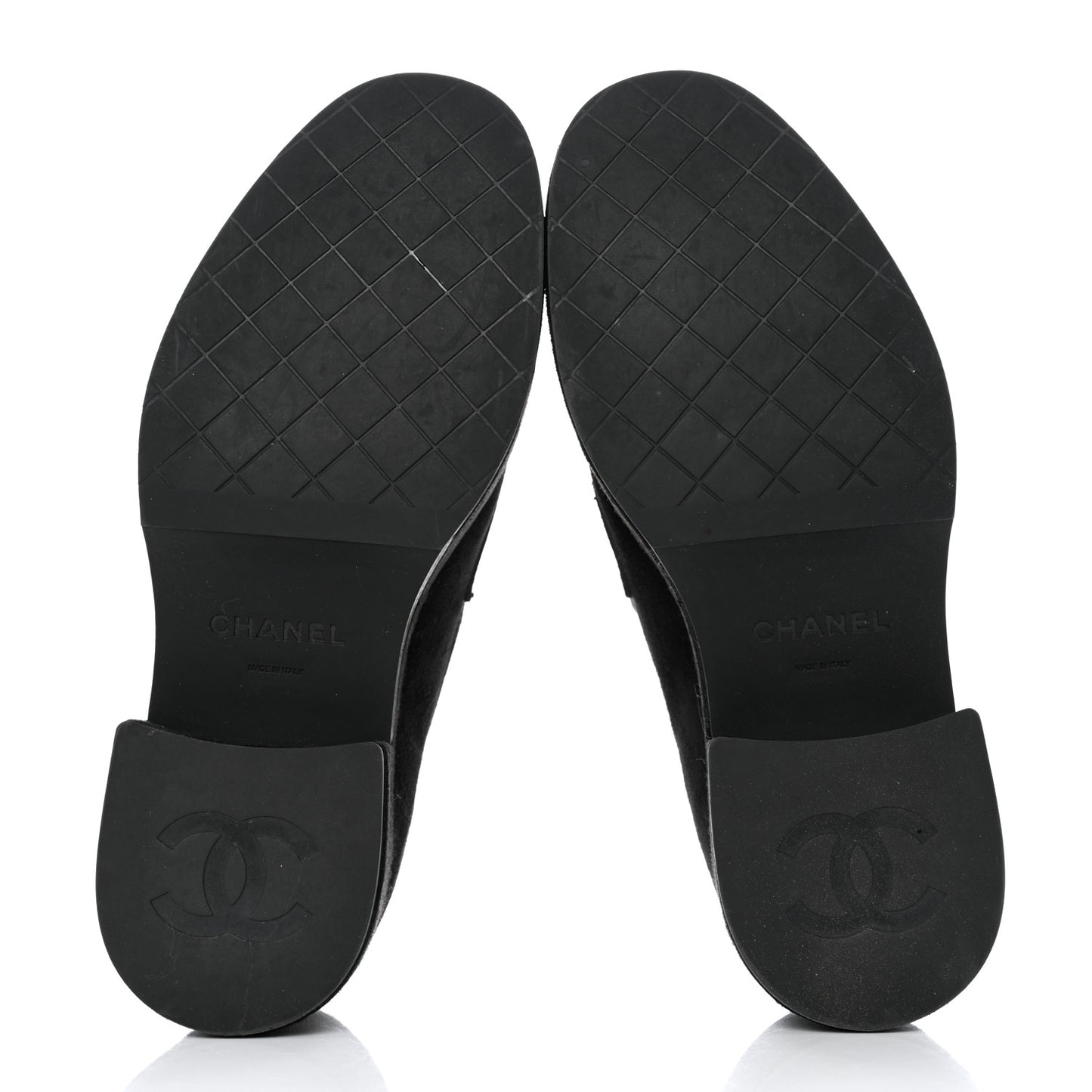 Suede CC Platform Loafers 38 Black