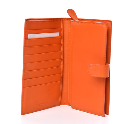 Bottega Veneta Nappa Intrecciato Continental Snap Wallet Tangerine 5 of 7
