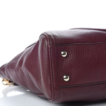 Gucci Pebbled Calfskin Small Soho Top Handle Bag Burgundy 8 of 14