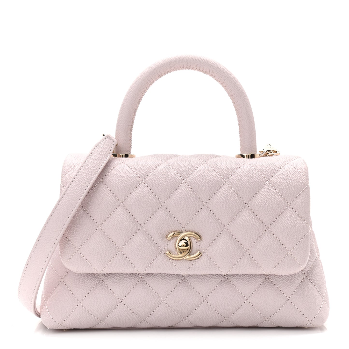 Caviar Quilted Mini Coco Handle Flap Lilas Lilac