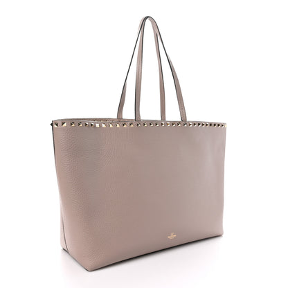 Valentino Garavani Grained Calfskin Small Rockstud Shoulder Tote Poudre 2 of 8
