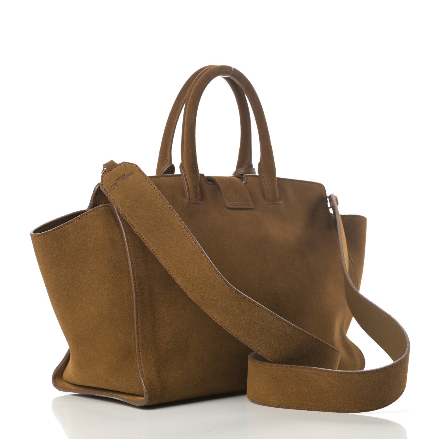 Saint Laurent Suede Small Monogram Downtown Cabas Light Ocre 3 of 18