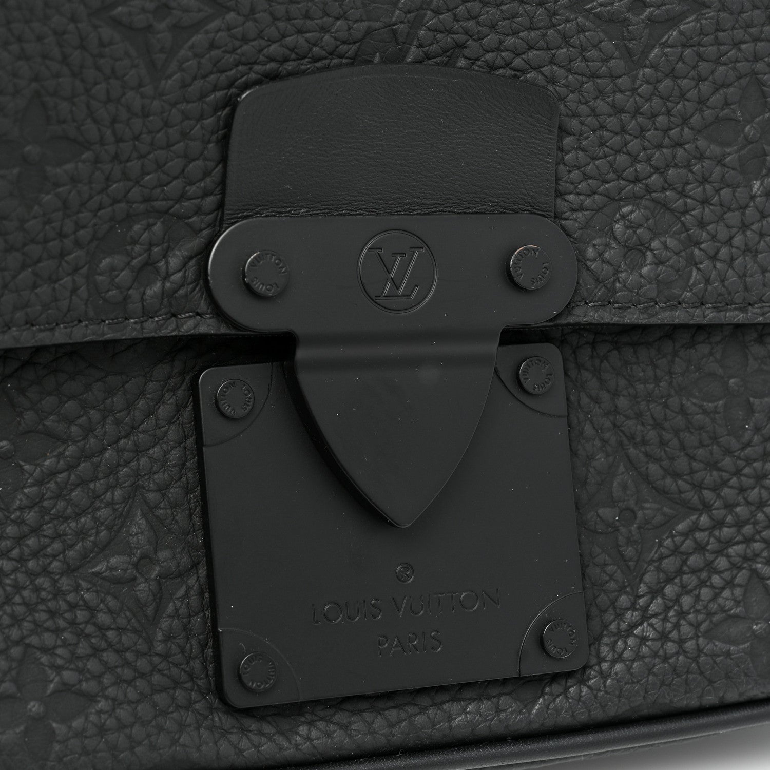 Louis Vuitton Taurillon Monogram S Lock Sling Bag Black 11 of 12