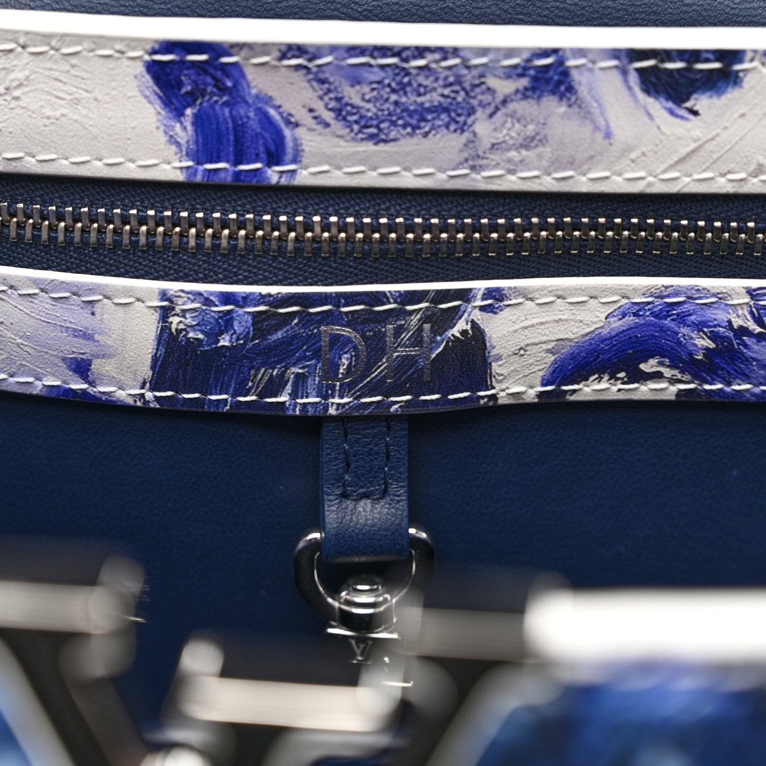 Louis Vuitton Taurillon Donna Huanca Capucines MM Blue 6 of 11