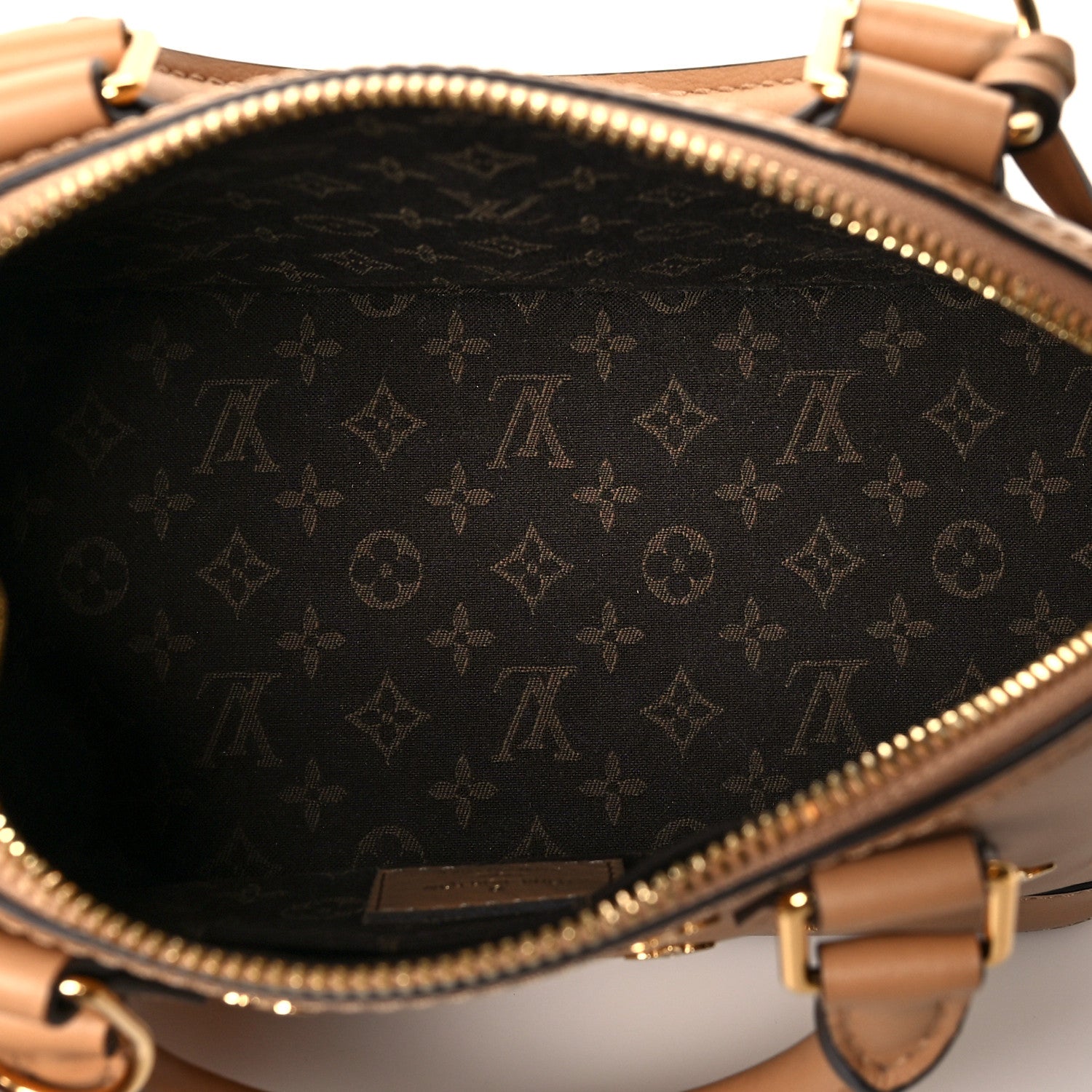 Louis Vuitton Calfskin Metal Monogram Alma BB Camel Brown 5 of 11