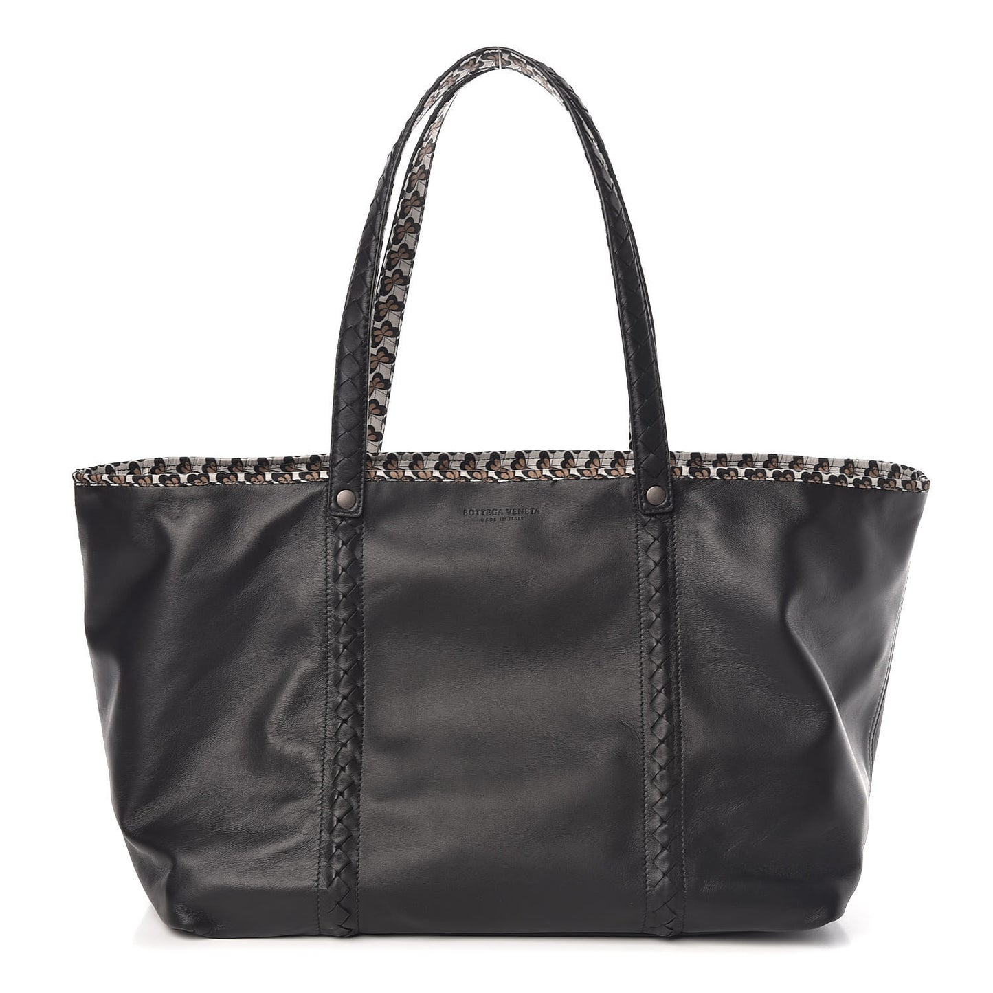 Nappa Nylon Medium Reversible Butterfly Shoulder Bag Black Cement