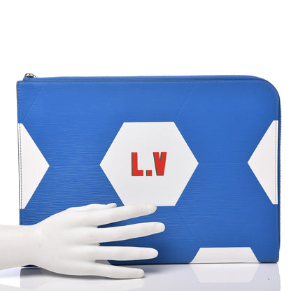 Louis Vuitton Epi World Cup 2018 Pochette Jour GM Blue 2 of 10