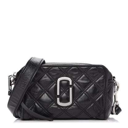 Marc Jacobs Natural Grain Calfskin Quilted The Softshot 21 Bag Black 1 of 12