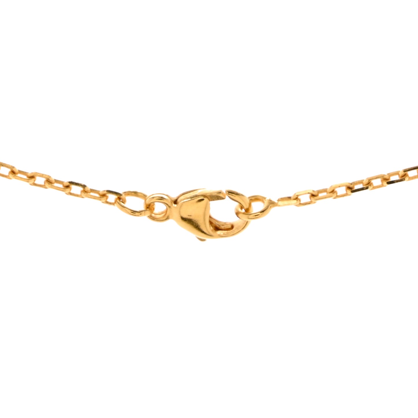 Lacquered Gold Mini Pop H Pendant Necklace Bleu Sature