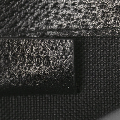 Gucci Monogram Jumbo GG Textured Dollar Calfskin Mini Horsebit 1955 Shoulder Bag Black 7 of 9