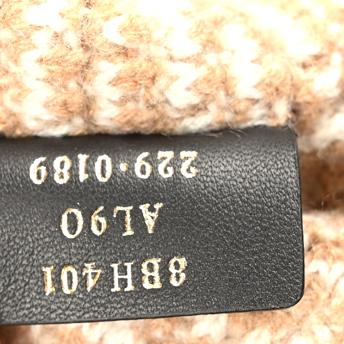 Cashmere Knit FF Large Shopper Tote Cammello