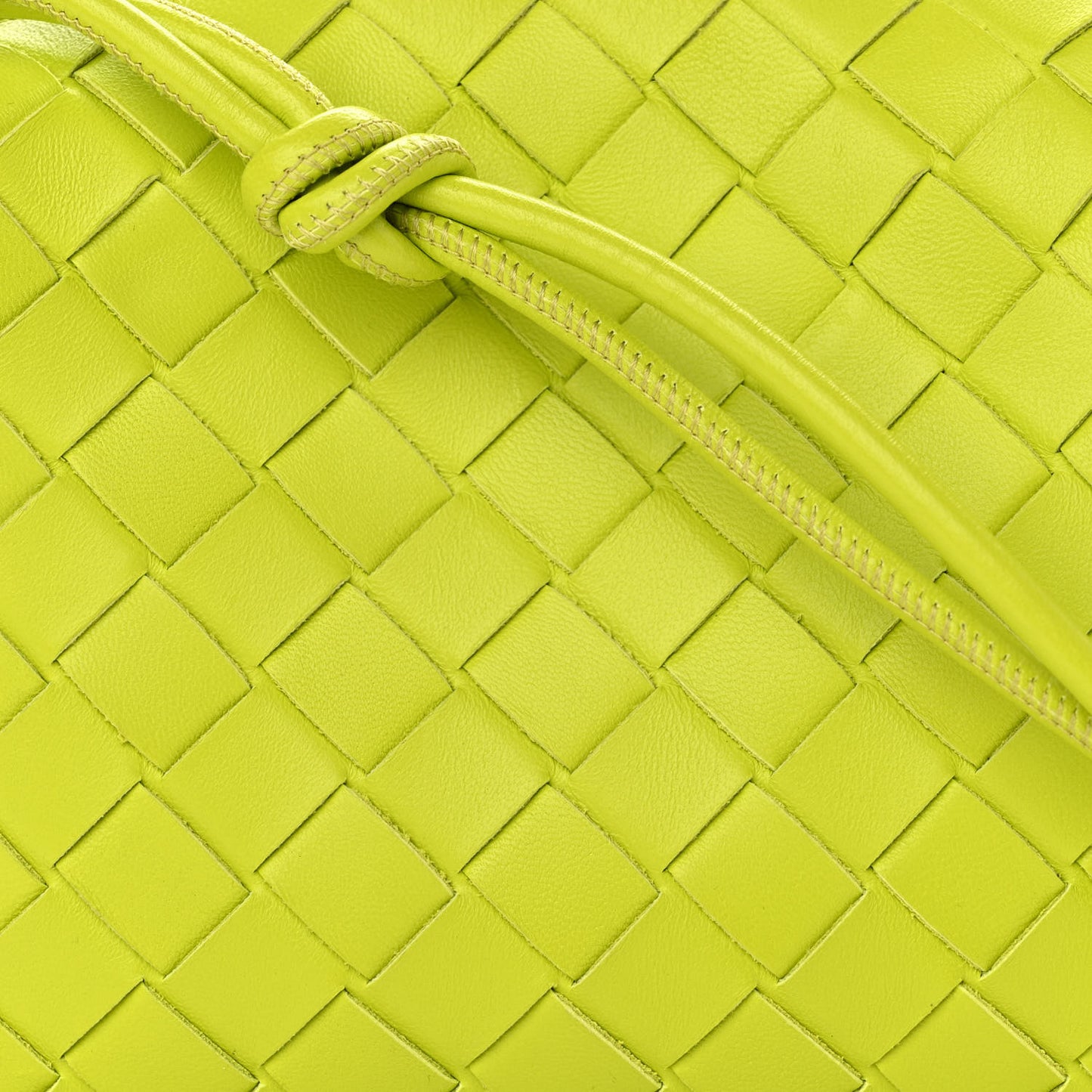 Nappa Intrecciato Mini Loop Camera Bag Acid Kiwi
