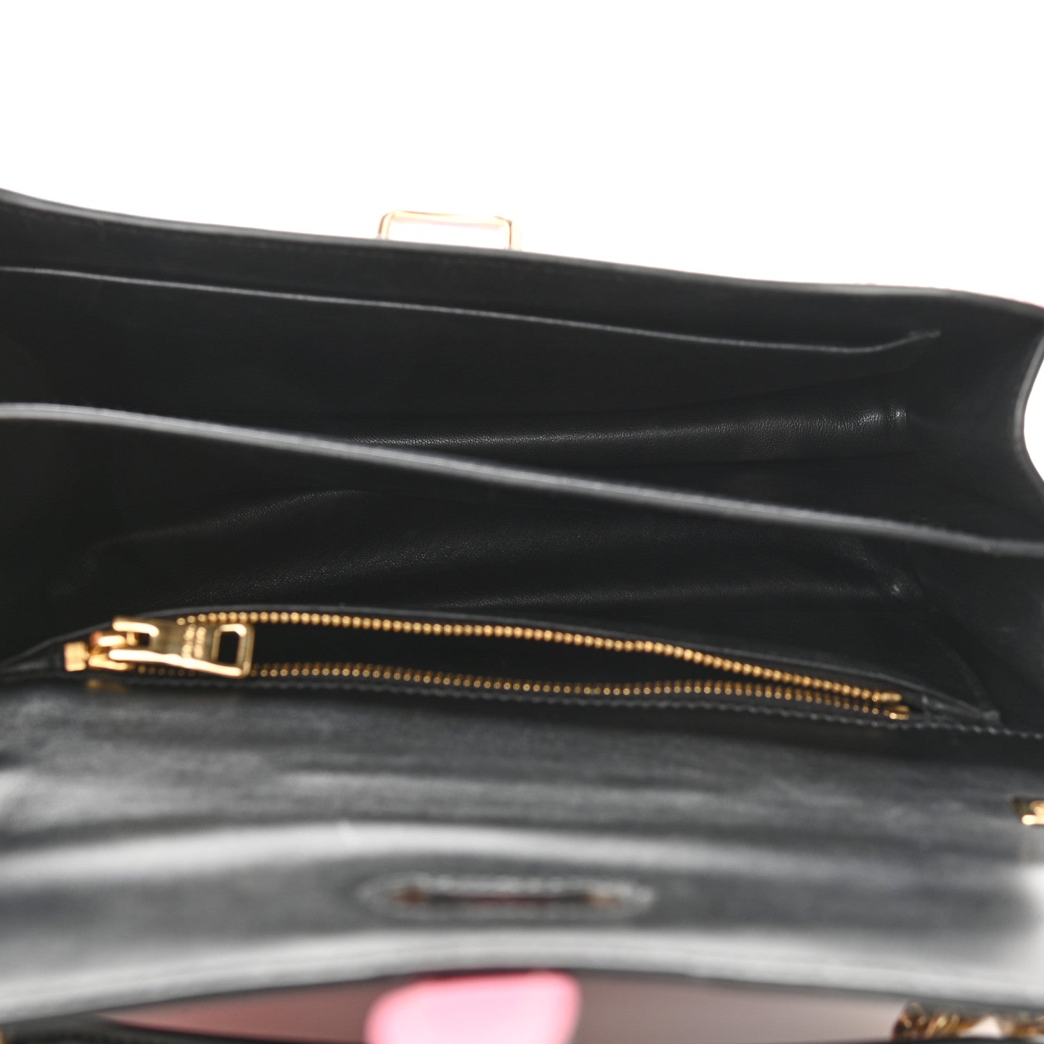 Prada City Calfskin Prada Belle Shoulder Bag Pink Black Red 9 of 13
