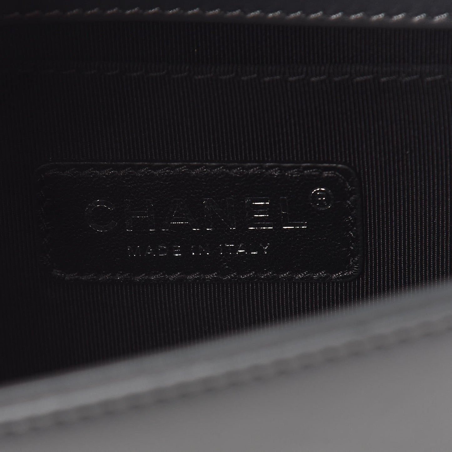 Tweed Calfskin Small Boy Flap Grey