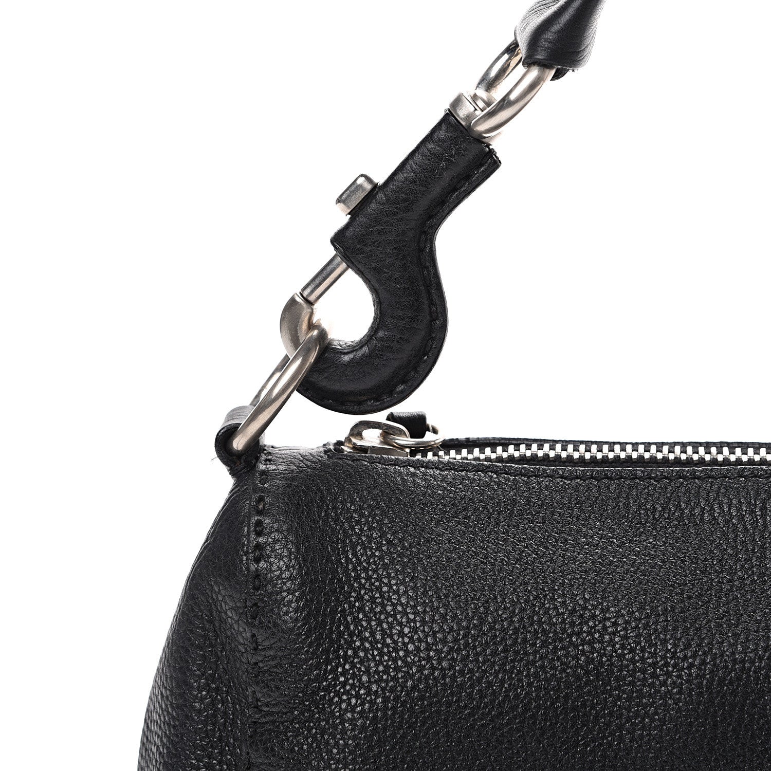 Prada Vitello Daino Shoulder Bag Black 7 of 12