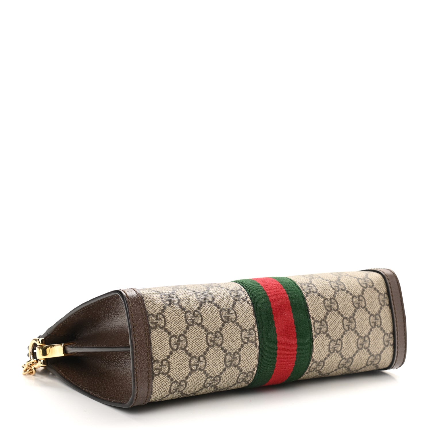 Gucci GG Supreme Monogram Web Small Ophidia Chain Shoulder Bag Brown 4 of 10