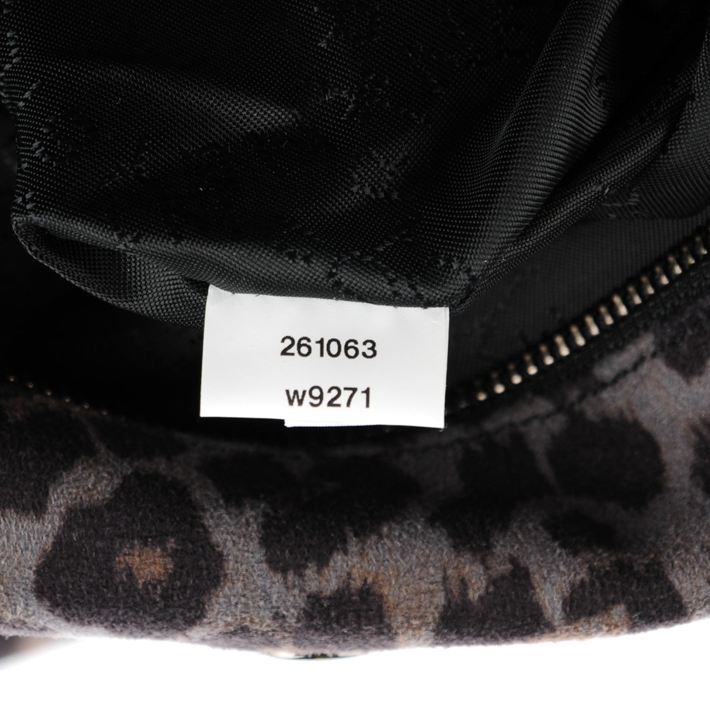 Leopard Shaggy Deer Small Falabella Tote Grey