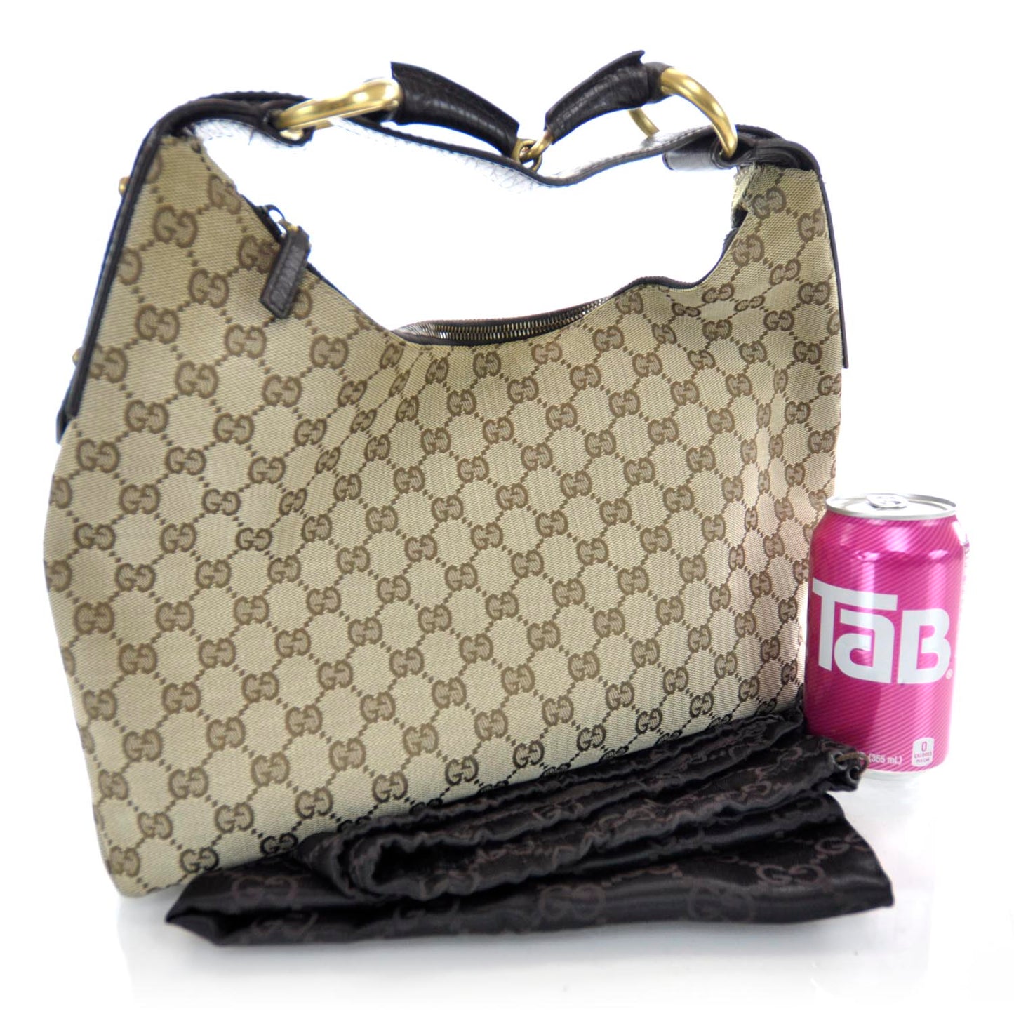 Monogram Medium Horsebit Chain Hobo Ebony