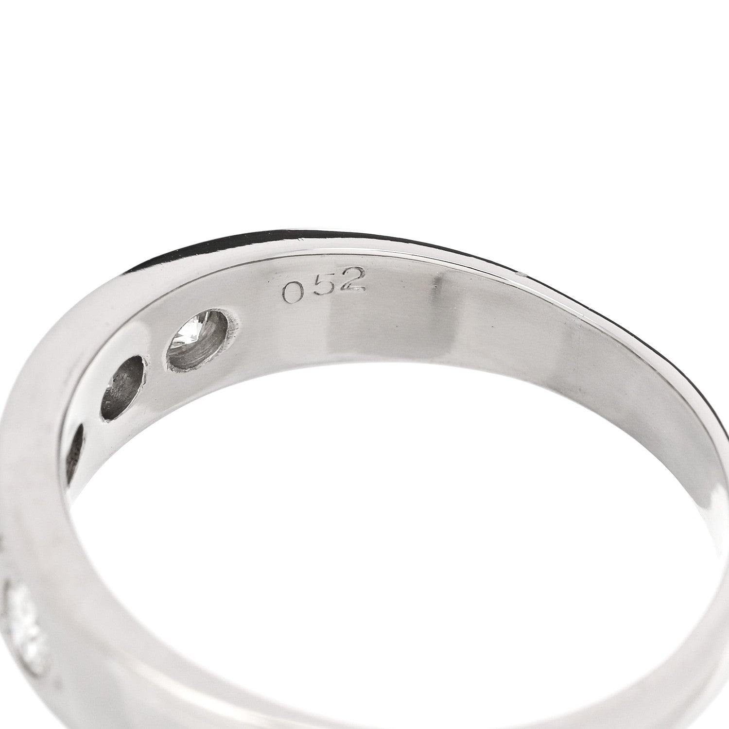 Parker & West by FASHIONPHILE Platinum Diamond .52ctw Half Eternity Band Ring 58 8.25 8 of 9